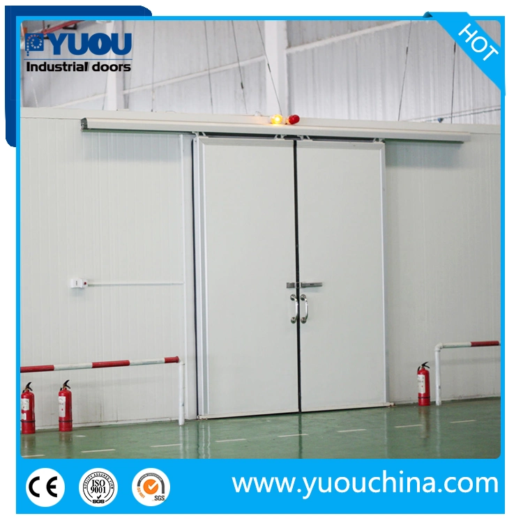 Industrial Automatic or Manual Polyurethane Sandwich Panel Thermal Insulated Stainless Steel Cold Storage Freezer Room Sliding Door for Refrigeration Warehouse