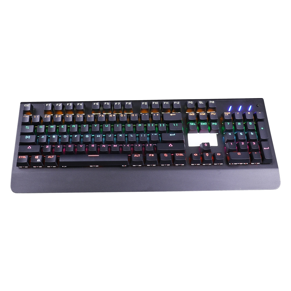 Hot Sale OEM Waterproof Ergonomic RGB Multimedia Game USB Wired Mechanical Keyboard