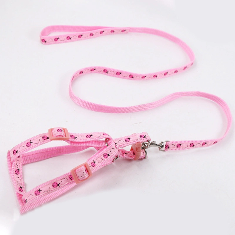 Dog Collar Harness Adjustable Pet Lead Leash Rope Nylon Traction Rope Dog Walking Neck Chain