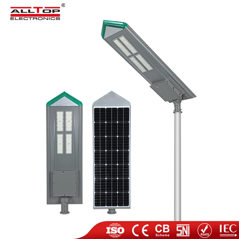 Alltop Zhongshan SMD de aluminio resistente al agua IP65 autopista fuera de todo en uno de los LED lámpara solar calle