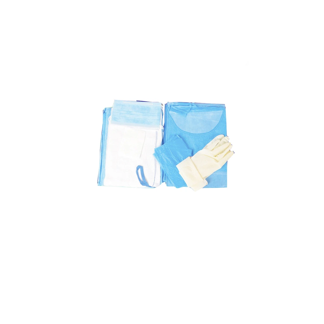 Estéreis descartáveis Médico Kit Médico /Non-Woven Azul vestido cirúrgica definida