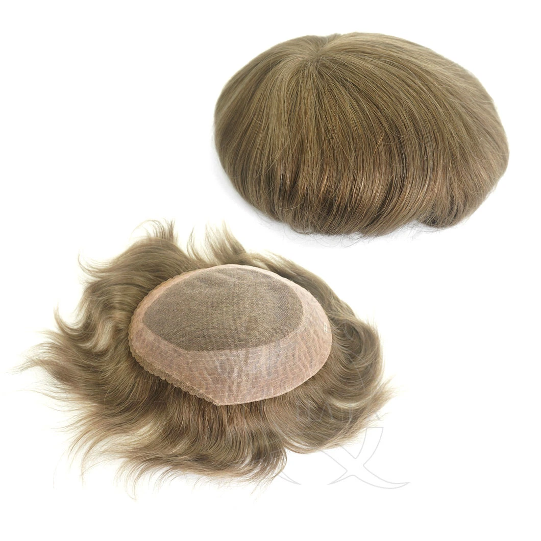 Perücke für Menschenhaar fein geschweißt ewig ewig Monofilament Toupee 8X10 Zoll Mono Base Man Toupee 18 Farbe Haarteil Medizinisches Haar Verlustperücke