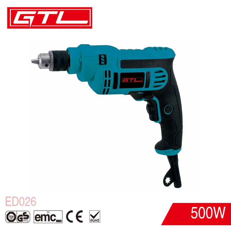 Power Drill 500W Compact Electric Drill with 13mm Metal Key Chuck (ED026)