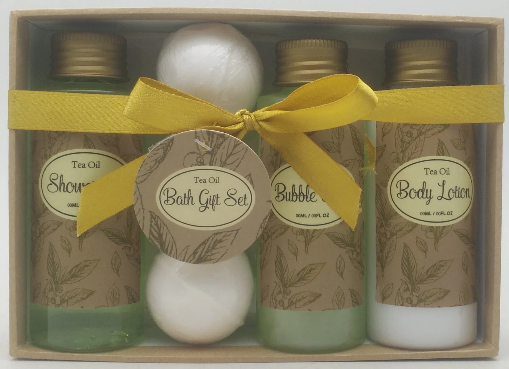 Teeöl Serie Geschenkbox Set Badprodukte Badegel Bubble Bath Body Lotion Explosion Salz