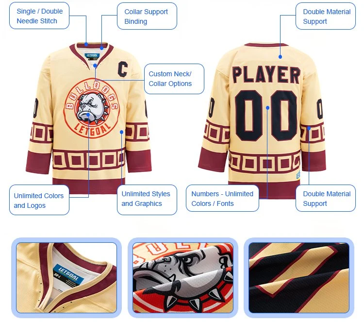 Custom Design Shirts College Youth Team Set Jerseys Cheap Ice Hockey Wear