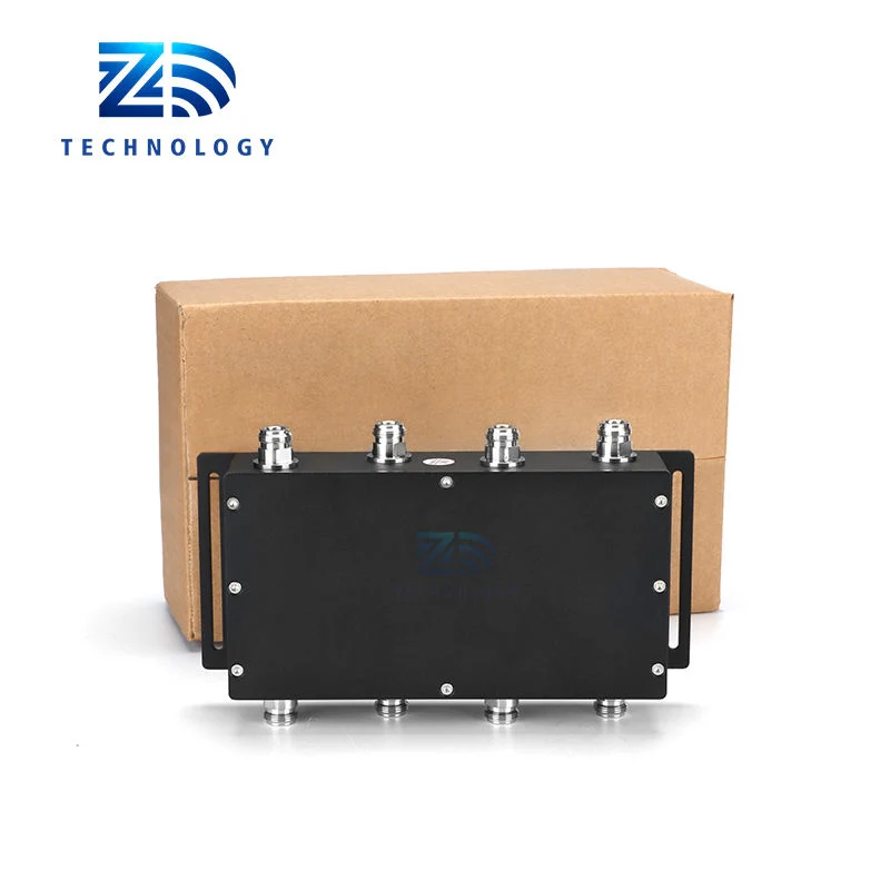 698-4000MHz 5g 500W 4 in 4 out 6dB Low Pim Hybrid Coupler Combiner with N 4.3-10 DIN Connector