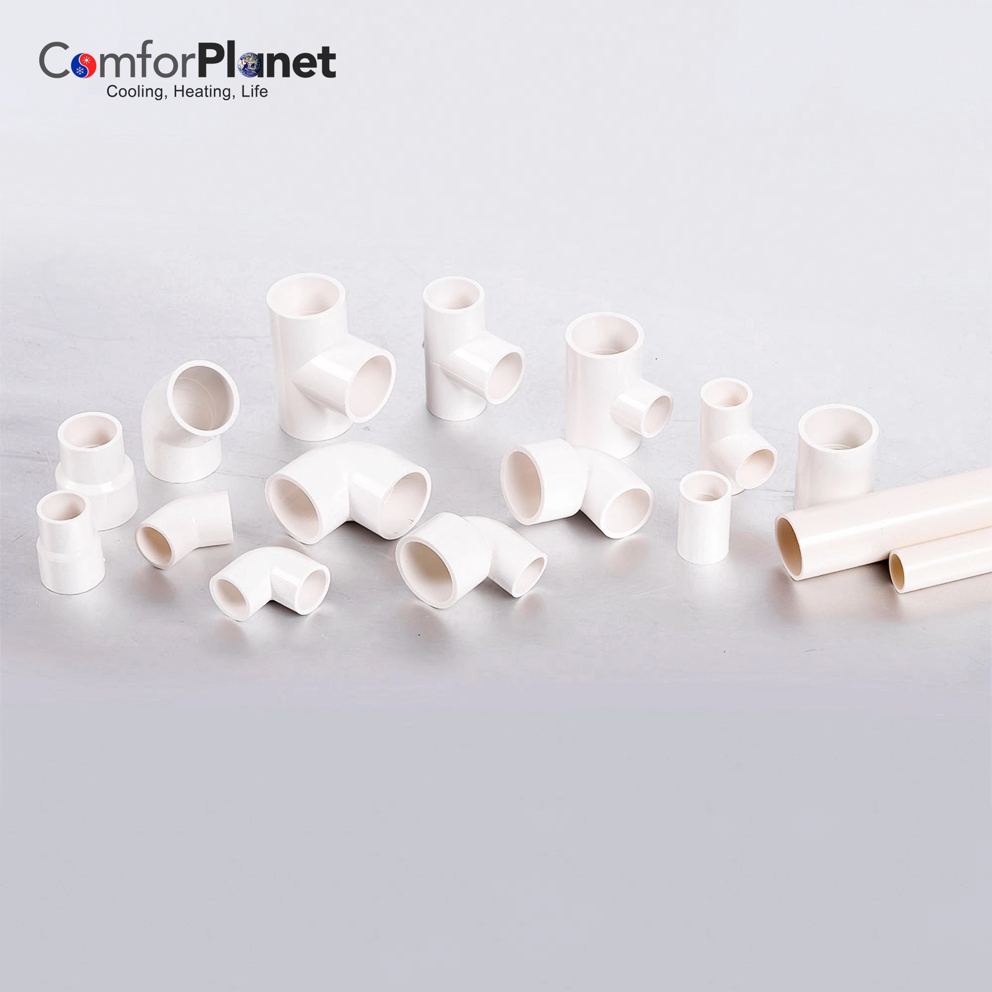 Rigid Drain Pipe Accessories 90 Degree Elbow for Connecting PVC Rigid Ducts