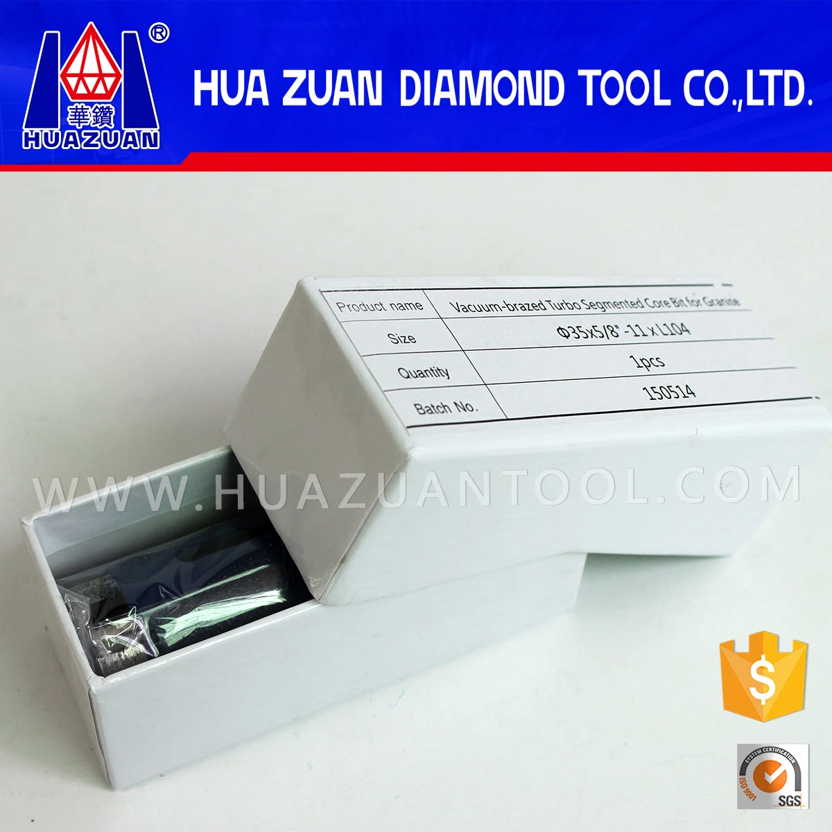 Dry Use Vacuum Brazed Diamond Core Bit Drilling Tool for Granite