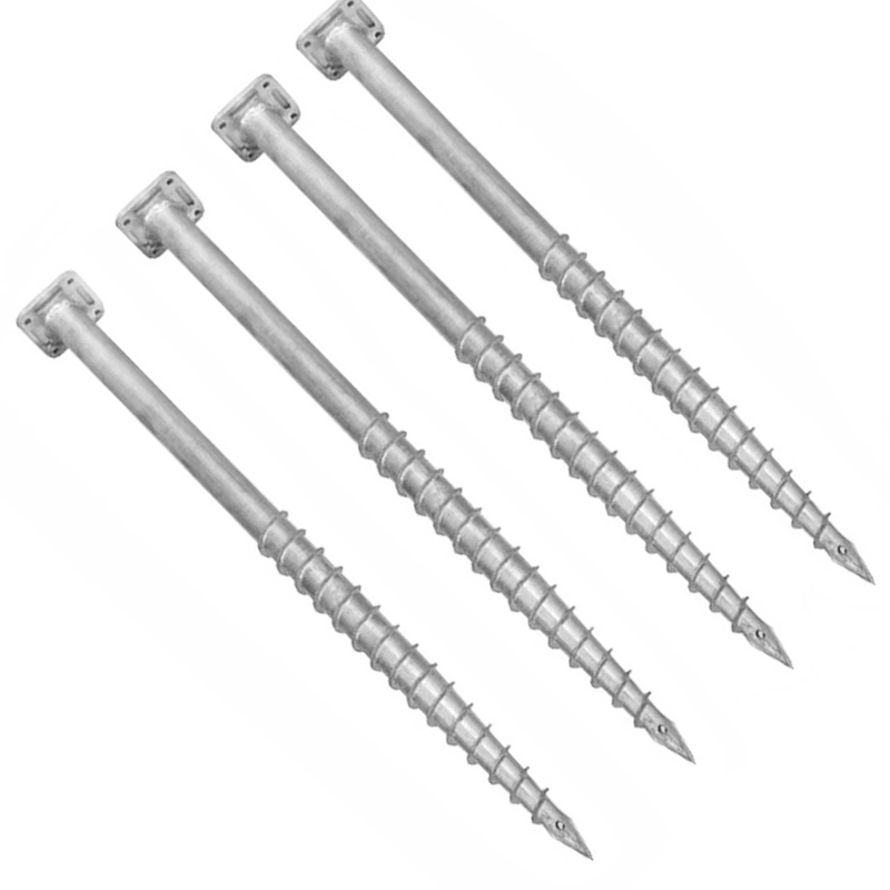 Galvanised Ground Screws Metal Ground Spikes with Screws