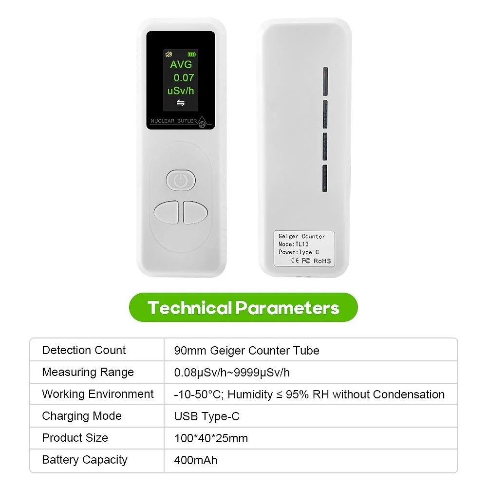 Tragbares X Gamma und Beta Ray Radiation Detection Personal House Verwenden Sie Den Muller Geiger Counter