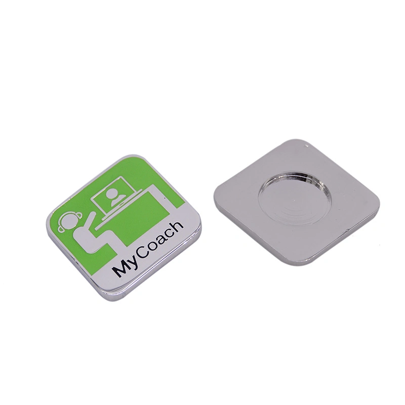 Factory Custom Made Nickel Plated Hard Enamel Metal Golf Accessory Manufacturer Customized Square Promotional Gift Bespoke Wholesale Magnetic Ball Marker