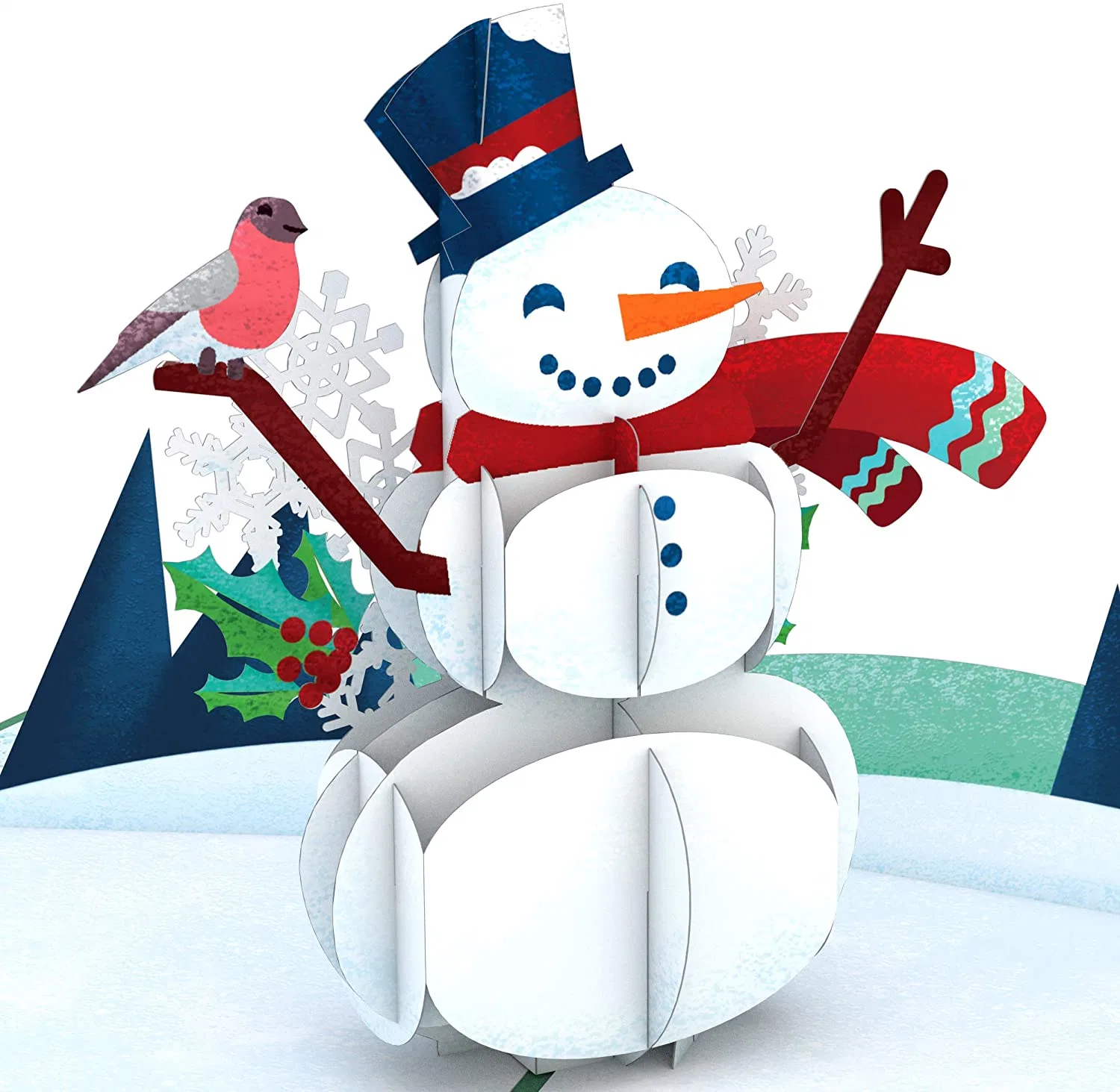 3D Christmas Snowman Pop up Cards Special Design Merry Christmas Cards