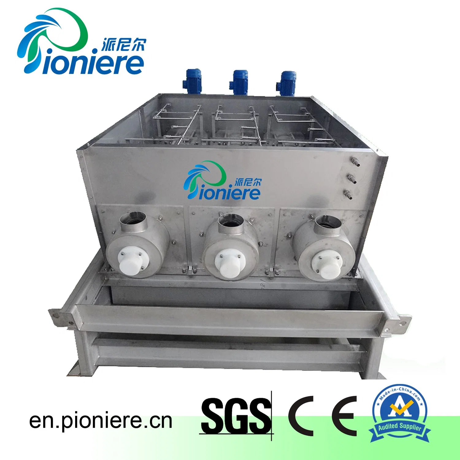 304 Stainless Steel Spiral Type Sludge Dewatering Equipment