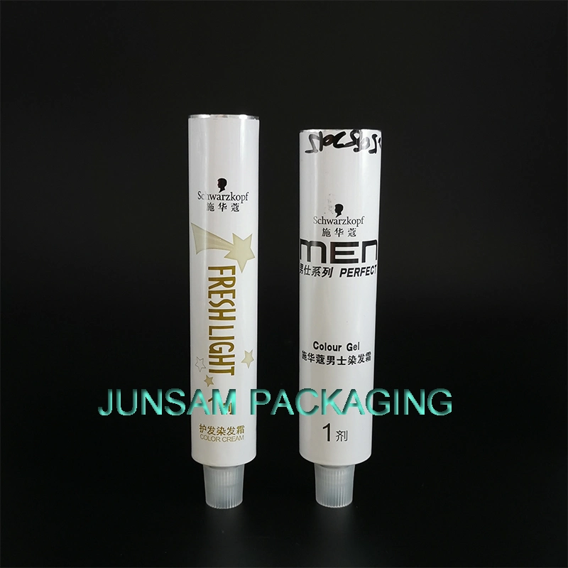 Hair Coloring Cream Flexible Tube Made of Pure Aluminum Metal Packaging Producer Price