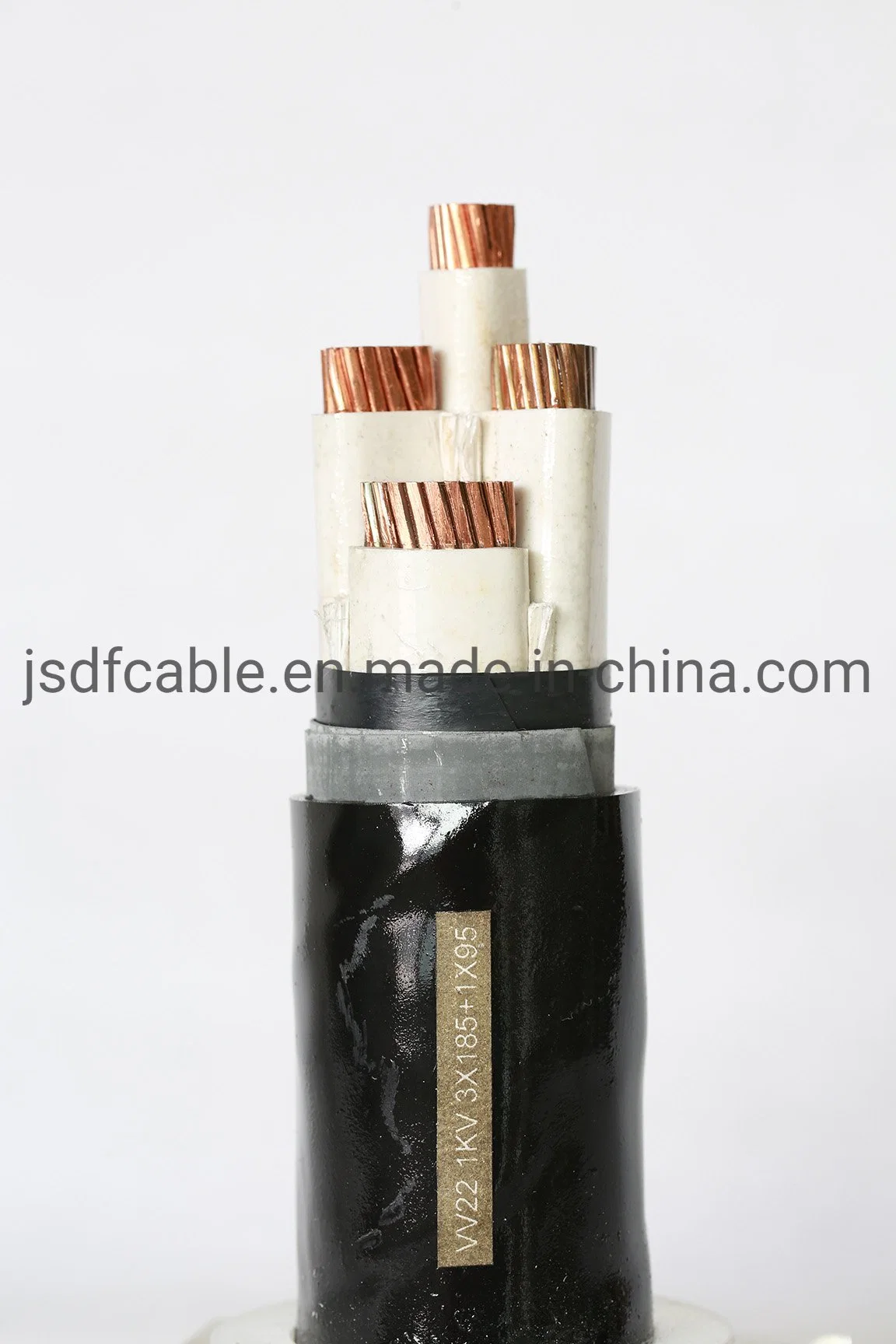 0.6/1kv de 4 núcleos de la fábrica de Baja Tensión personalizada 1kv 4*150mm2 Revestimiento de PVC con aislamiento XLPE el Cable de cobre