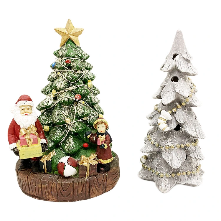 Cheap Artificial Polyresin Christmas Tree 15cm Height