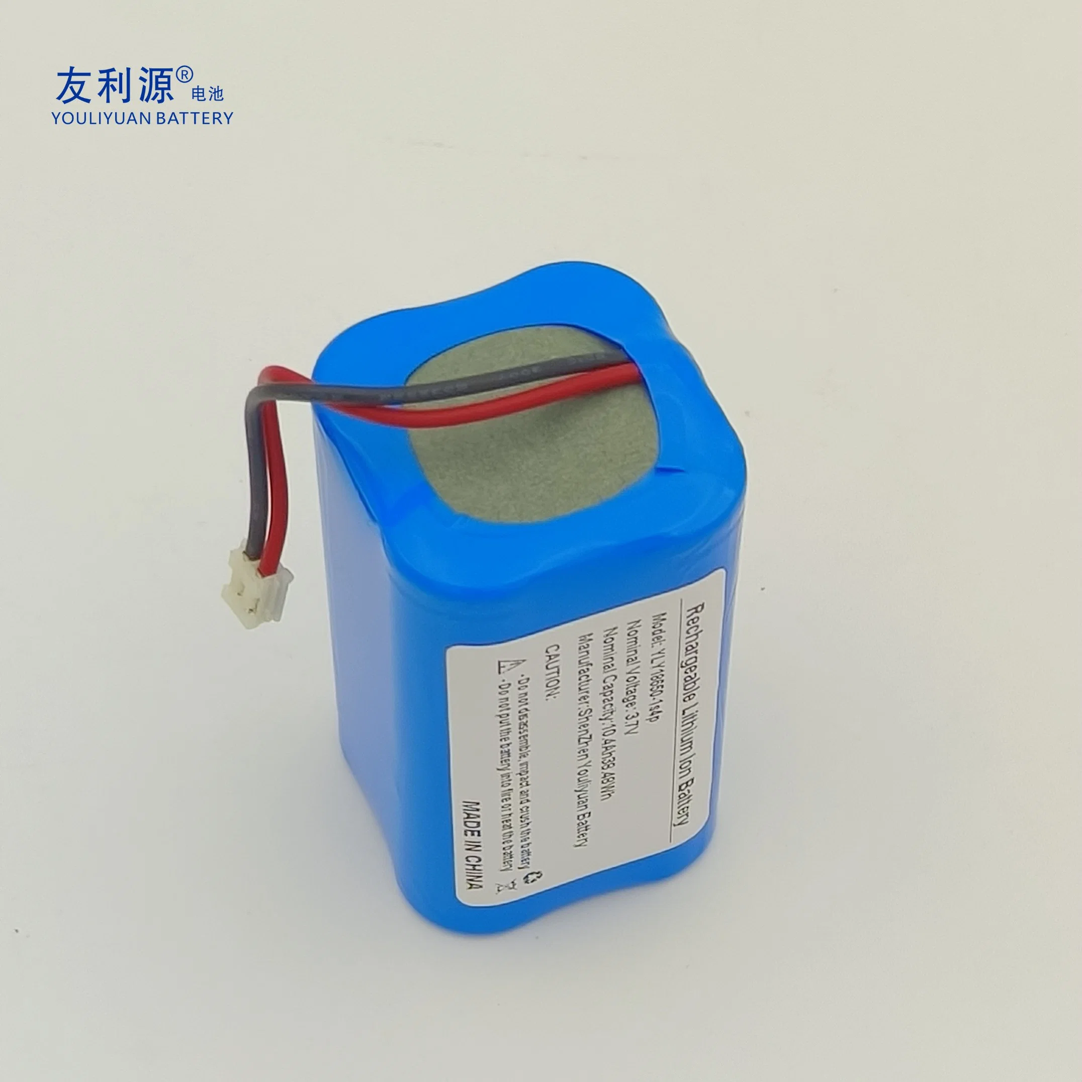 Rechargeable 18650 1s4p 3.7V 10.4ah Lithium Battery with BMS for Electronic Devices Cordless Tools