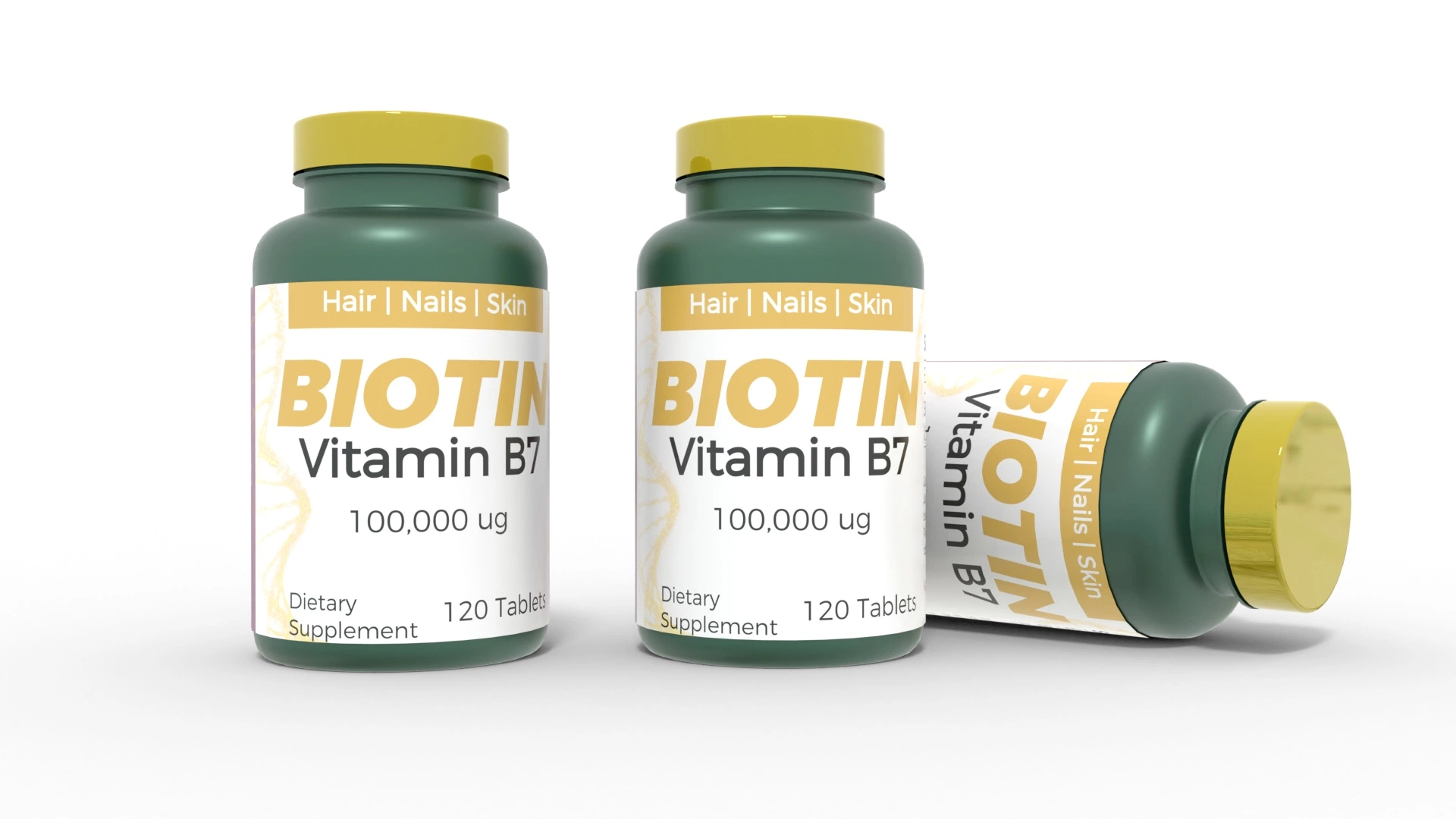 Suplemento de salud de las uñas La piel de tabletas de vitamina B7 Dmscare-Biotin tabletas de la biotina