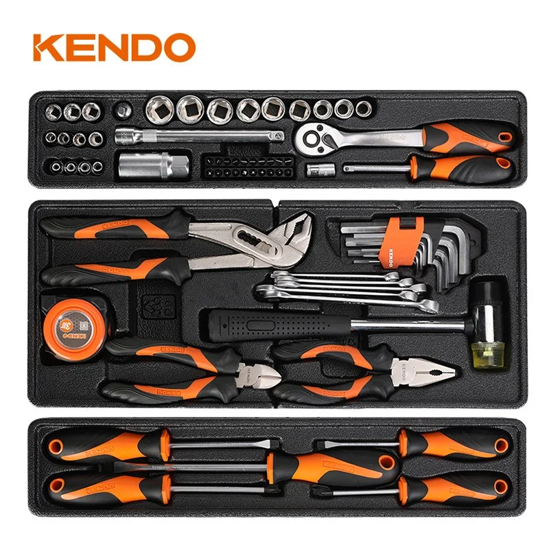 Kendo 70PC 3 Tray Cantilever Tool Chest Set Ideal to Use in Engineering Workshop or Garage