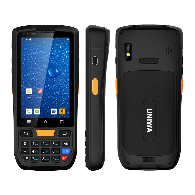 Portátil PDA sem cabos à prova de água Uniwa HS001 de 4 polegadas Android 9.0 IP67 Telefone robusto