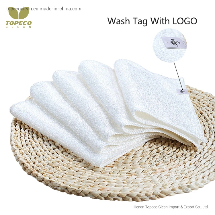 Topeco Wholesale/Supplier Kitchen Cleaning Dish Rags Skin-Friendly Bamboo Cloth Customized Package