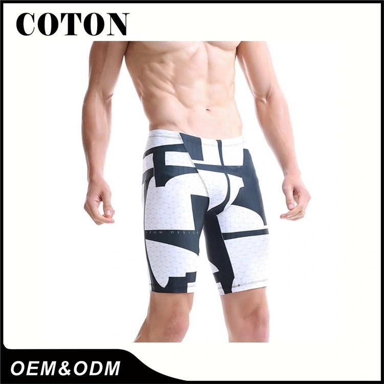 Custom Polyester Workout Sport Men Running Short High Waist Compression Short