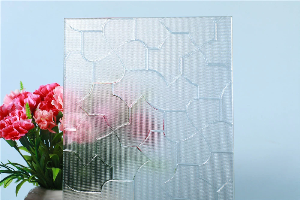 Ультра-ясное рифленое рифленое стекло с рифленой полосой для дверных окон