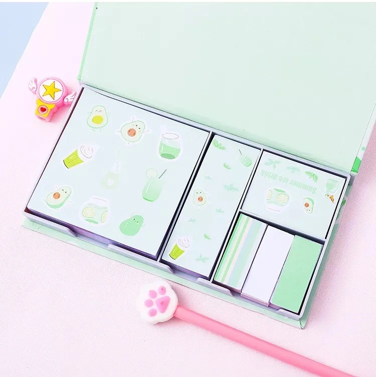 Commerce de gros des notes adhésives Creative Cute coeur Sticky Notes Notes adhésives personnalisé