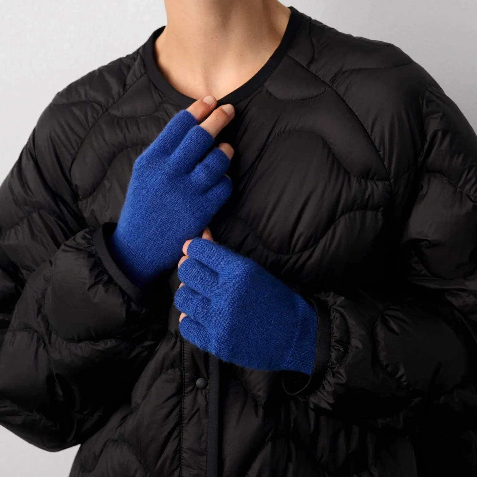 100 % cachemire tricoté femmes mode sans doigts Mitten gants vêtements Accessoires