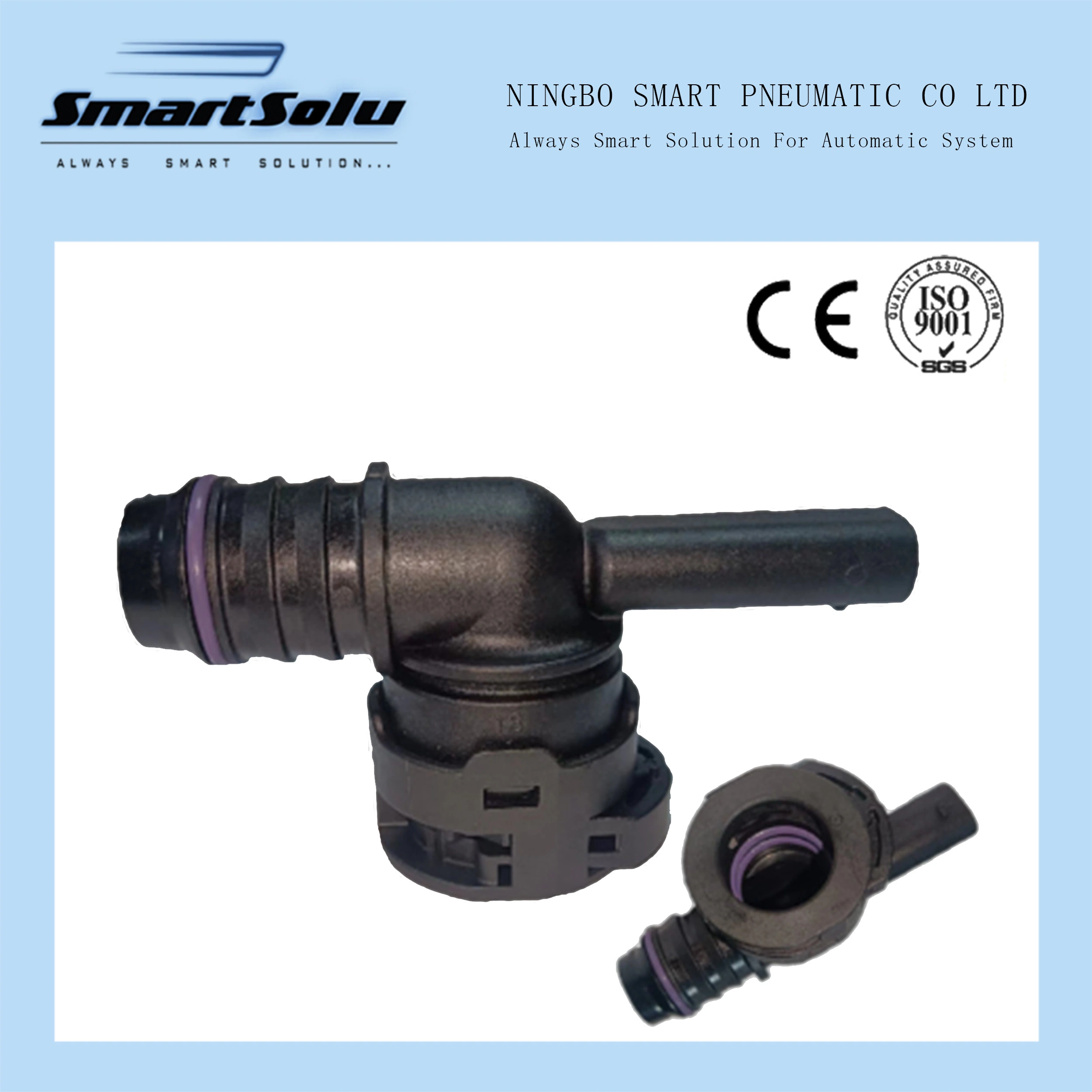 18.00mm ID16 180degree Auto Quick Coupling Pipe Connection Straight