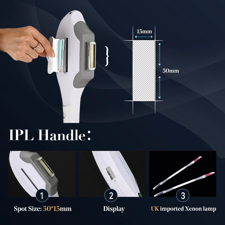 2023 Machine d'épilation au laser à diode 755 1064 808 nm professionnelle pour la vente Appareils d'épilation verticale IPL+Diode permanente et indolore Modèle 2 en 1