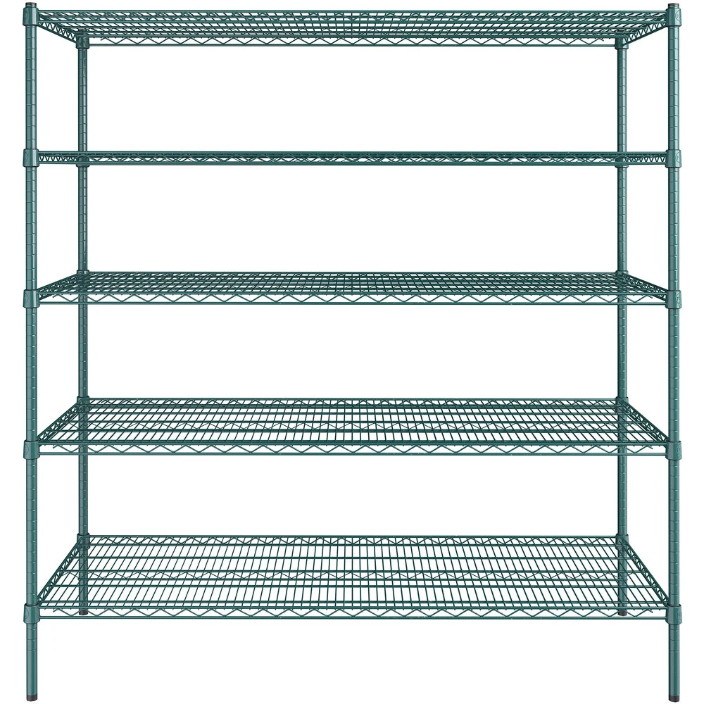 رفوف ذو سلك معدني مطلي باللون الأخضر ومتين للخدمة الشاقة