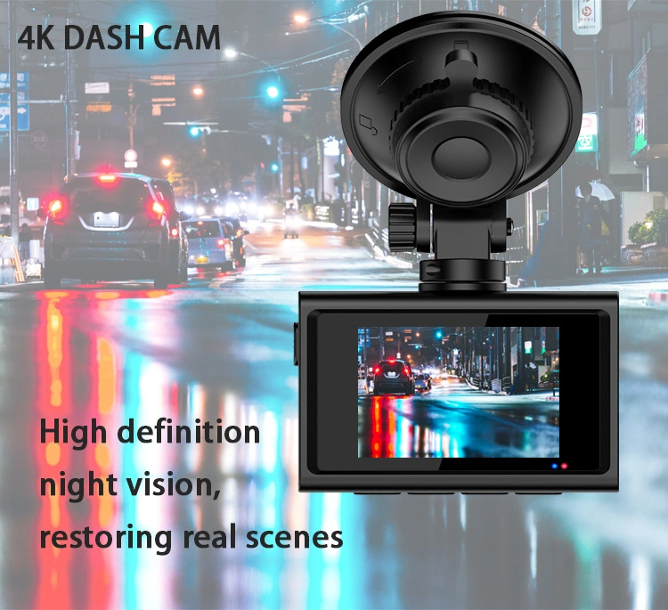 2"Mini Car 4K Dash Cam Recorder GPS WiFi Dual Camera WDR HD Night Vision Car DVR Dashcam 4K Car Dash Camera G-Sensor Parking Monitoring Car Black Box