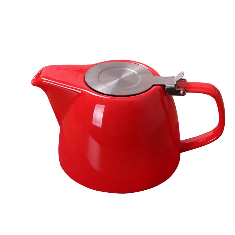 Tea Lover Porcelain Large Teapot Stainless Steel Lid and Extra-Fine Infuser for Loose Leaf Tea 900ml (3-4 Cups) Bl13854