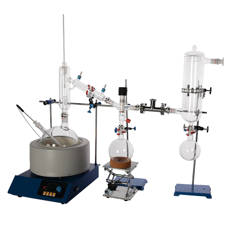 Distillation sous vide huile essentielle distillation en circuit court équipement de laboratoire