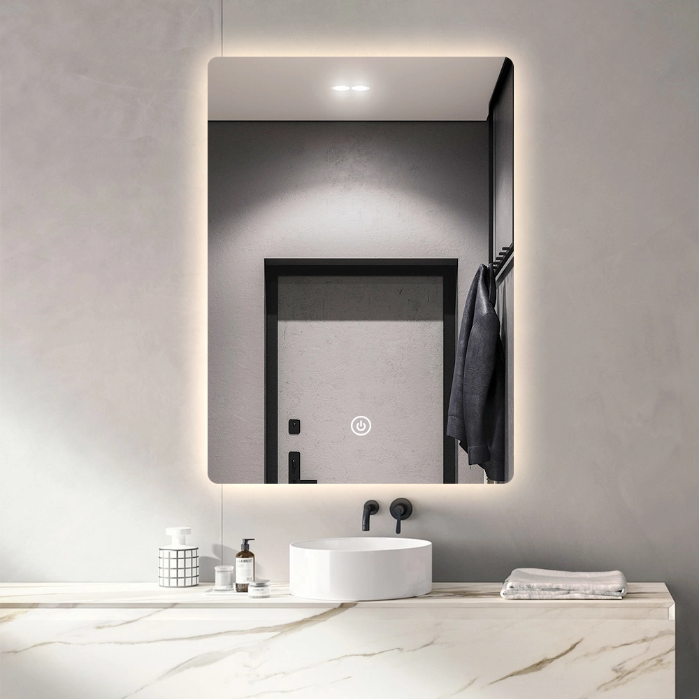 Baño personalizado iluminado Defogger ajustable Smart LED espejo Accesorios de baño