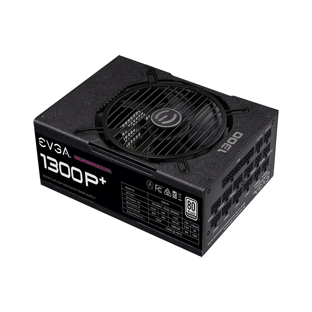 Evga Super Nova 1300p+ 80+ Platinum 1300W Desktop Power Supply Fully Modular Free Power on Self Tester Power Supply