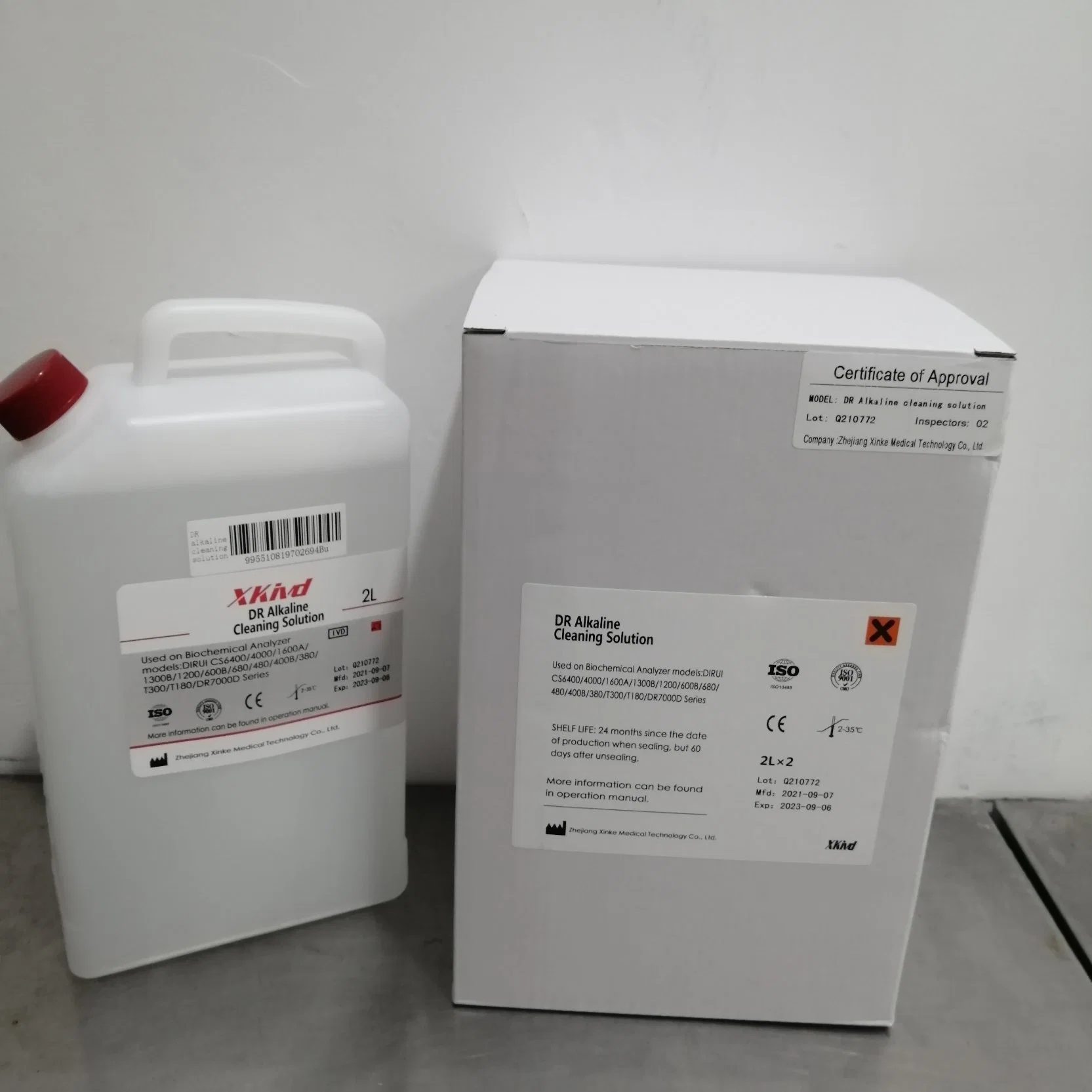 Los detergentes químicos Dirui Auto-Chemistry Serie CS Analyzer 2L detergente alcalino