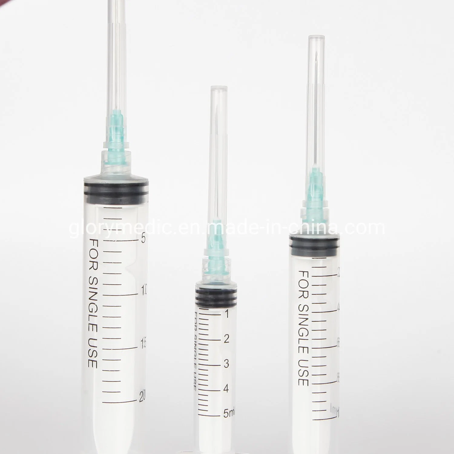 Seringas descartáveis para medicina de 3 partes, de 2 ml/3 ml/5 ml/10 ml/20 ml, de plástico