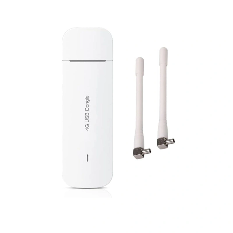 Unlocked Huawei E3372-325 4G USB Dongle (White) . Super-Fast 150Mbps Speed. Works with Any Network SIM Card Worldwide. Includes 2 X External Antennas