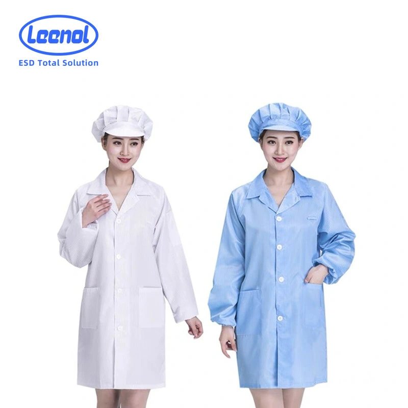 La qualité Leenol-Hight vêtements anti-statique ESD Enduire pour salle blanche pour l'industrie du vêtement Vêtements de travail