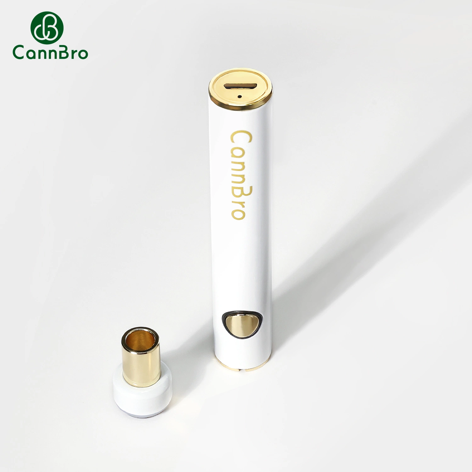 Nueva forma de círculo VAPE Pen batería 650mAh botón 510 Inserte la batería con el puerto tipo C.