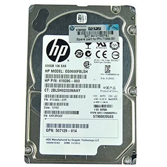 Disco rígido original de 600 GB, 581311-001 unidade de disco rígido SAS de 10.000 rpm