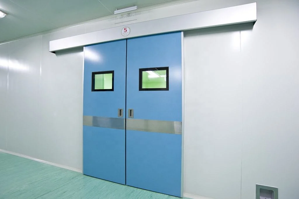 Hospital Laboratory Medical Airlock Sliding Door Industrial Food and Pharma Cleanroom Factory Slide Door