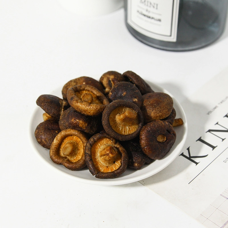 Secado a baja temperatura bocadillo de verduras fritas Chips de setas Shiitake vacío