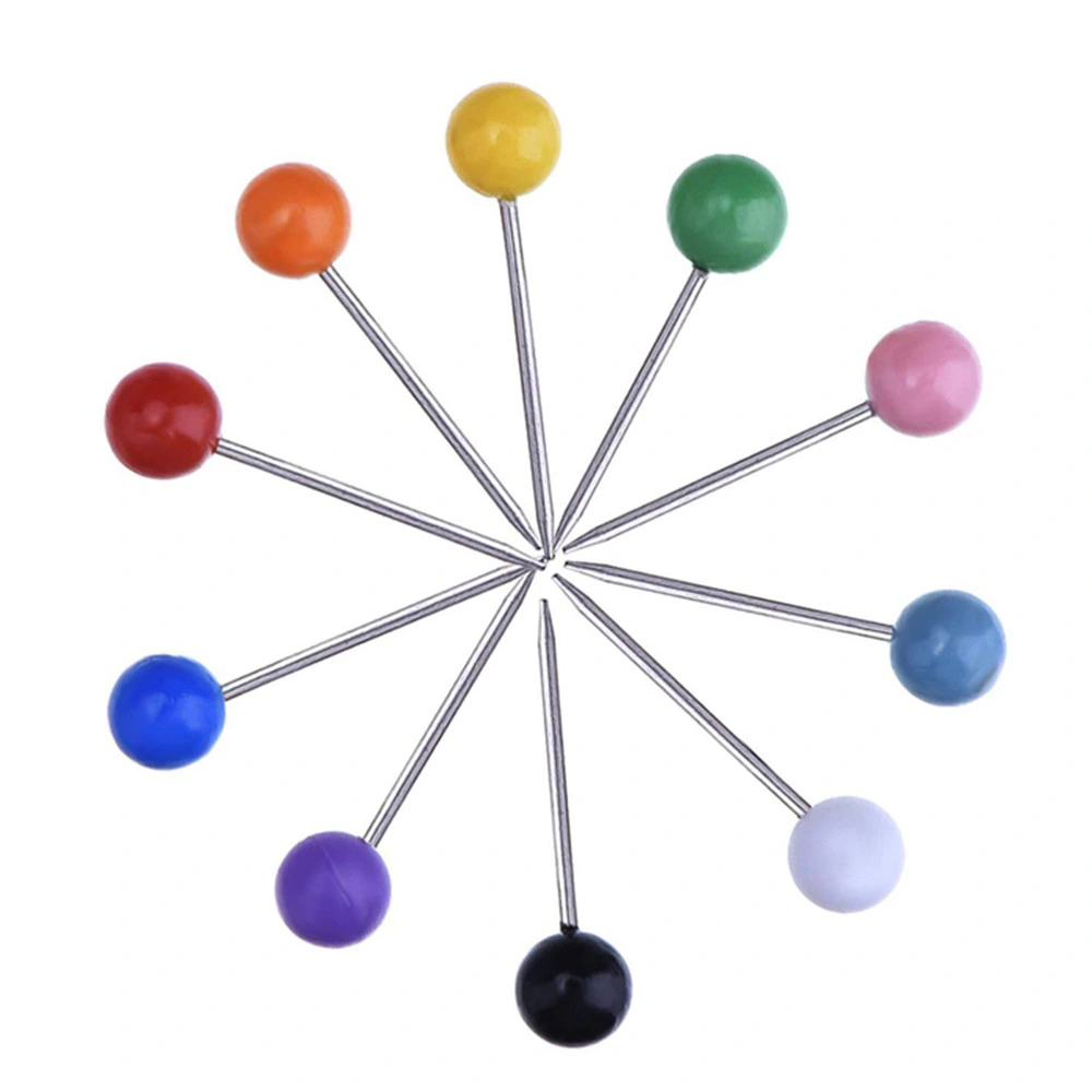 Multi-Colored Plastic Round Ball Head Map Pin