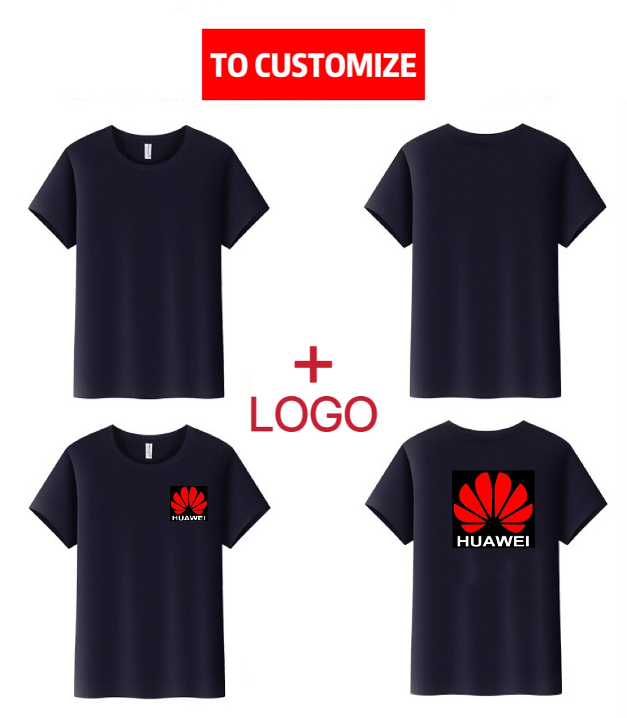 El logotipo de la publicidad de trabajo de impresión Camiseta Camiseta Camiseta Promocional con logo Imprimir