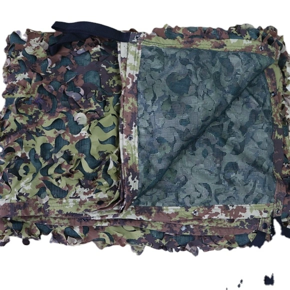 Nylon Military Style Outdoor Wasserdicht Camouflage Netz Woodland Camoprint Und fein Mesh mit Snap on Netzkanten