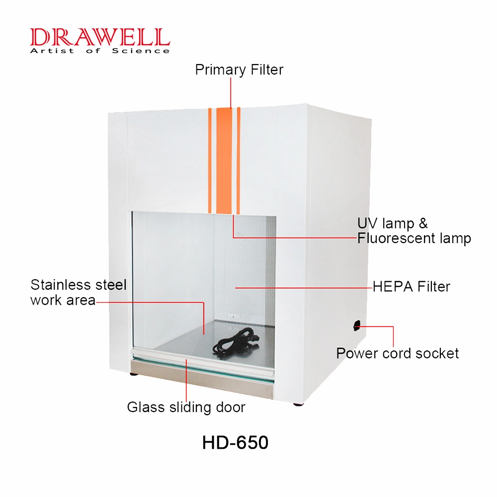 All Steel Horizontal Desktop Laminar Flow Cabinet Laboratory Furniture