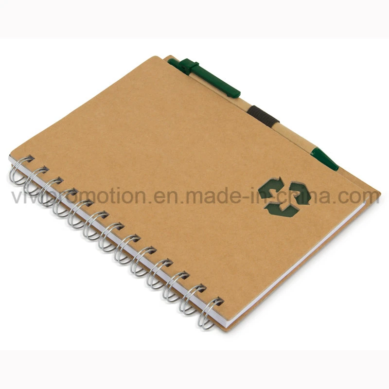 Recycled Paper Notebook with Paper Ball Pen for Promotion (SNB108A)